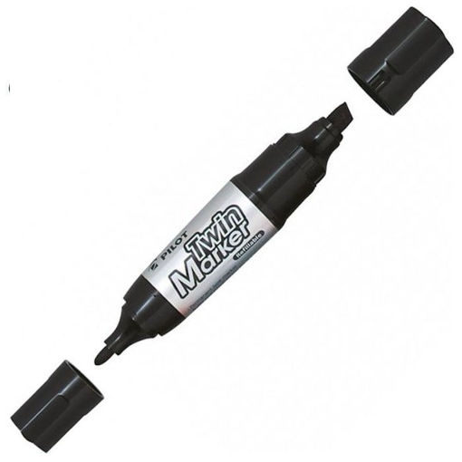 Εικόνα της Μαρκαδόρος Pilot twin marker μαύρος MFN-15FB-B-BG