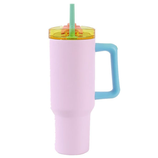 Εικόνα της Θερμός I-Drink Tumbler Travel 1200ml Pink ID0249