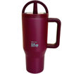 Εικόνα της Θερμός Ecolife Lid Tumbler 2 Handles 900ml Cranberry 33-BO-7070