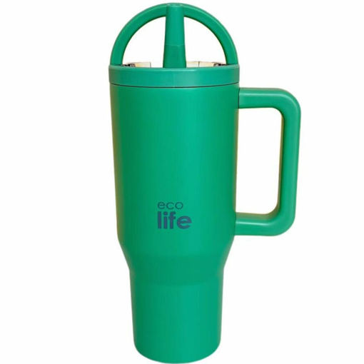 Εικόνα της Θερμός Ecolife Lid Tumbler 2 Handles 900ml Green Tea 33-BO-7071
