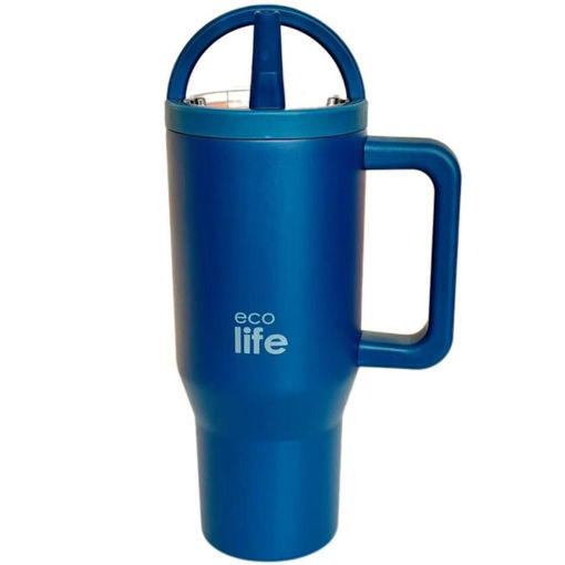 Εικόνα της Θερμός Ecolife Lid Tumbler 2 Handles 900ml Blue Marine 33-BO-7074