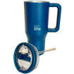Εικόνα της Θερμός Ecolife Lid Tumbler 2 Handles 900ml Blue Marine 33-BO-7074