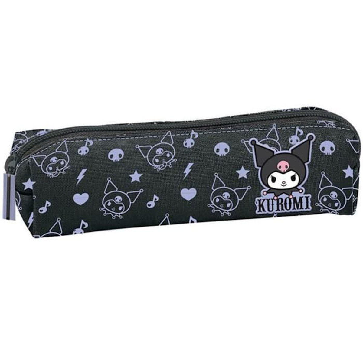 Εικόνα της Κασετίνα βαρελάκι Graffiti Pattern Kuromi μαύρο 252255