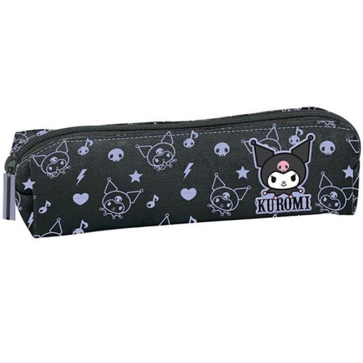 Εικόνα της Κασετίνα βαρελάκι Graffiti Pattern Kuromi μαύρο 252255