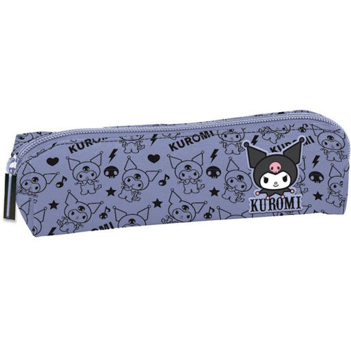 Εικόνα της Κασετίνα βαρελάκι Graffiti Pattern Kuromi λιλά 252256