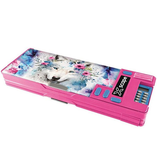 Εικόνα της Κασετίνα Graffiti Retro με Κομπιουτεράκι και Μαγνητικό Κούμπωμα Xscape λύκος 259643