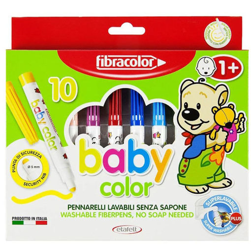 Εικόνα της Μαρκαδόροι Fibracolor Baby 1+ 10τεμ. 540SP10S