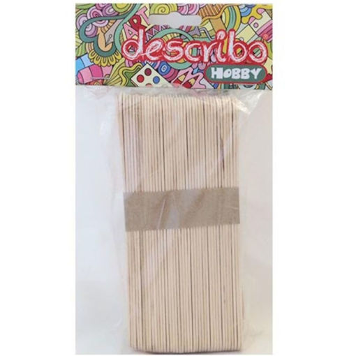 Εικόνα της Ξυλάκια πλακέ natural 80τεμ Describo DES-0009