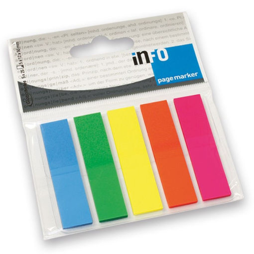 Εικόνα της Σελιδοδείκτες διάφανοι σετ 5/Χρώμ. 125τ. 2681-09 Info
