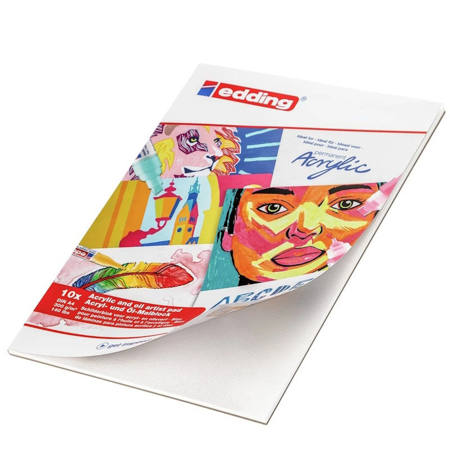 Εικόνα της Μπλοκ Edding A4 Acrylic – Oil Λευκό 10 Φύλλα 300gr 30010-Α4