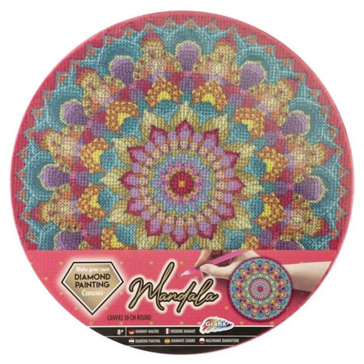 Εικόνα της Moxy Diamond Painting Mandala Fuschia σε Στρογγυλό Τελάρο 30cm