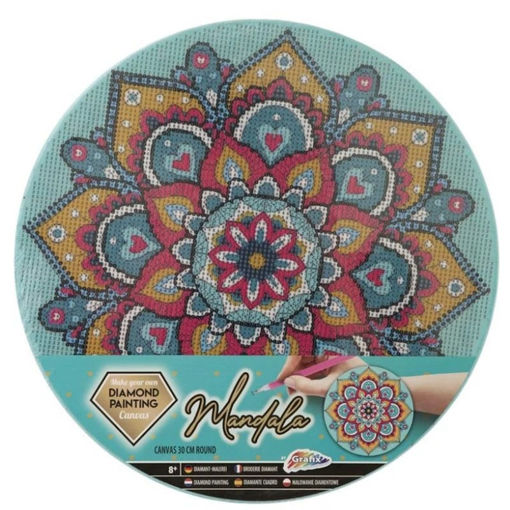 Εικόνα της Moxy Diamond Painting Mandala Turquoise σε Στρογγυλό Τελάρο 30cm
