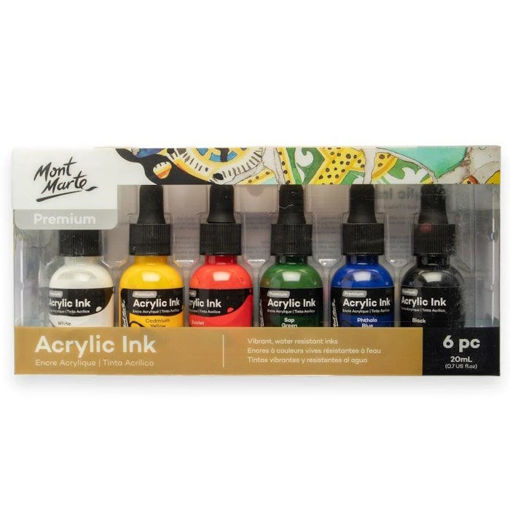 Εικόνα της Μελάνι Acrylic Mont Marte set 6τμχ. 20ml MONK0001