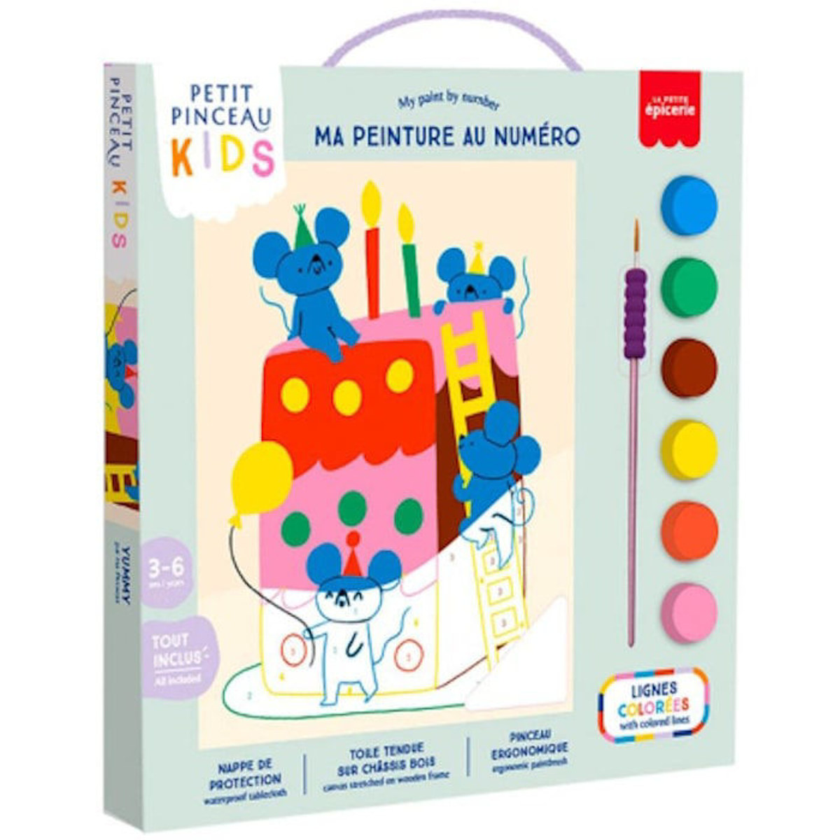Εικόνα της Σετ ζωγραφικής La Petite Epicerie Petit Pinceau Kids - Yummy 351008