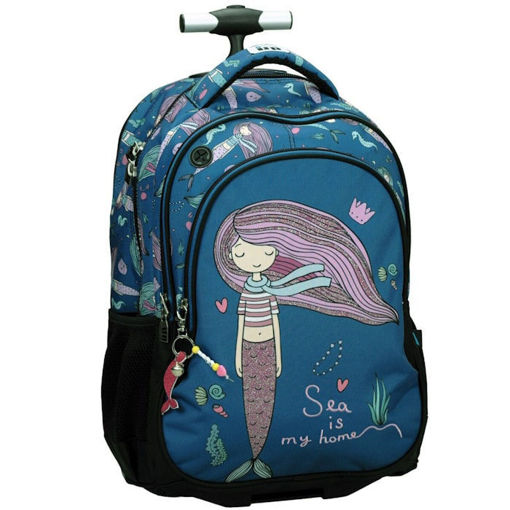 Σχολική τσάντα τρόλεϋ νηπιαγωγείου Back Me Up Sea Mermaid 357-28074 EAN 5204549173323 Lichnaribooks
