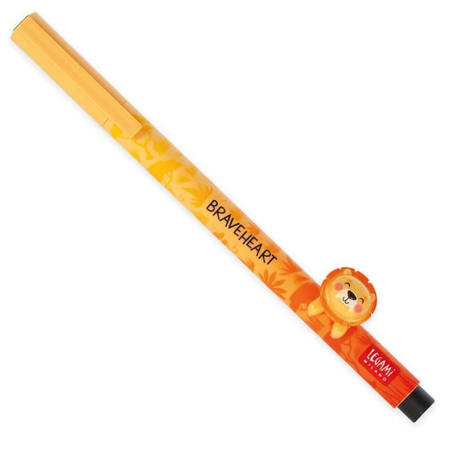 Στυλό Legami Gel Lovely Friends Lion Black 0.5mm με μαύρη μελάνη και φιγούρα λιονταριού, EAN 8052694030117, Lichnaribooks