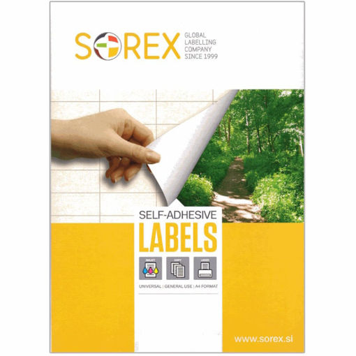 Εικόνα της Ετικέτες Sorex αυτοκόλλητες λευκές Φ40mm 000040