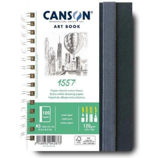 Εικόνα της Μπλοκ Canson 1557 Artbook 120g/m2 14.8x21cm 100φ C31200L008