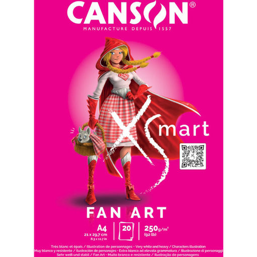 Εικόνα της Μπλοκ Canson Xsmart Fanart A4 250gr 20φ C32250P001