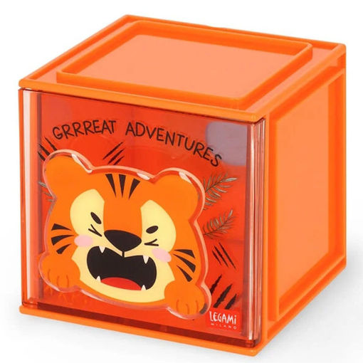 Εικόνα της Legami Tiger Stackable Desk Storage Box - Cutie Cube VSBX0004