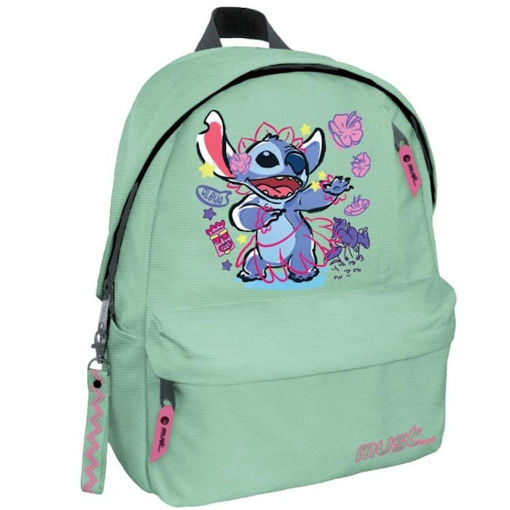 Εικόνα της Τσάντα σακίδιο Must Team Stitch & Angel Αν. πράσινο 900D RPET 000565699