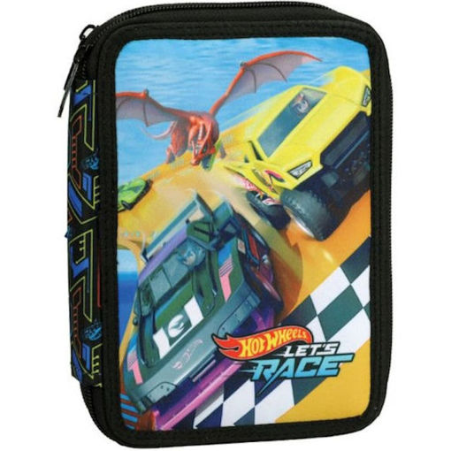 Εικόνα της Κασετίνα διπλή γεμάτη Gim Hot Wheels Lets Race 349-30100