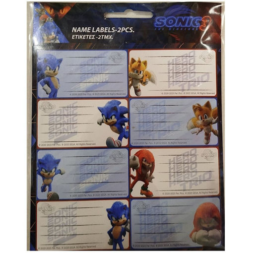 Εικόνα της Ετικέτες σχολικές Gim Sonic 3 The Hedehog 16ετικ. 775-40346