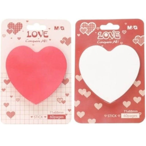 Εικόνα της Κύβος αυτοκόλλητος M&G Καρδιά 71x68mm 60φ. YD-944 Ass.