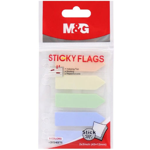 Εικόνα της Σελιδοδείκτες M&G διάφανοι βέλος σετ Pastel 100τεμ. YS-451