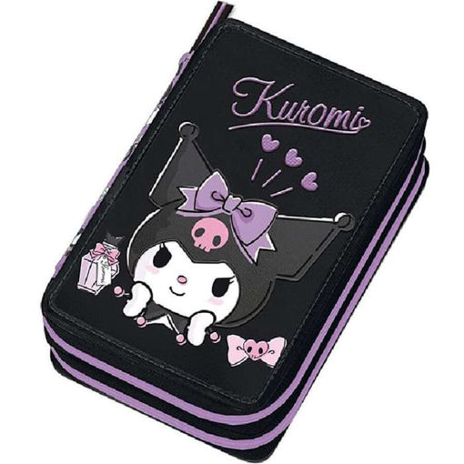 Εικόνα της Κασετίνα Graffiti διπλή γεμάτη Kuromi Sketch 252331