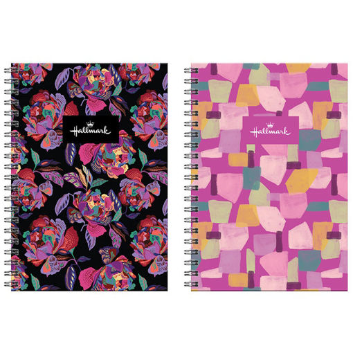 Εικόνα της Τετράδιο σπιράλ Cubes & Flowers 2/θεμ. 17x25cm Hallmark 333-33402 ( Δύο σχέδια*)