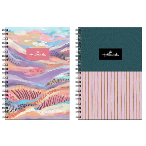 Εικόνα της Τετράδιο σπιράλ Landscape & Dashes 2/θεμ. 17x25cm Hallmark 333-30402 ( Δύο σχέδια*)