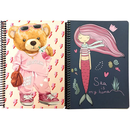 Εικόνα της Τετράδιο σπιράλ Neon Bear-Mermaid 2/θεμ. 17x25cm Back Me Up 357-24402 ( Δύο σχέδια*)