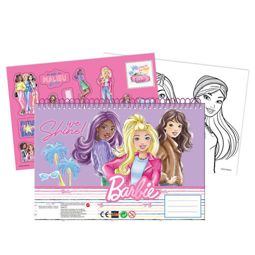 Εικόνα της Μπλοκ ζωγραφικής Gim 40φ. Barbie 33x23cm. 349-89416