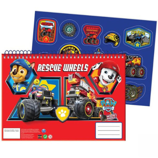 Εικόνα της Μπλοκ ζωγραφικής Gim 40φ. Paw Patrol Rescue Wheels 33x23cm. 334-00416