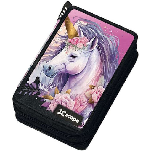 Εικόνα της Κασετίνα διπλή γεμάτη Graffiti XScape Μονόκερος 259332