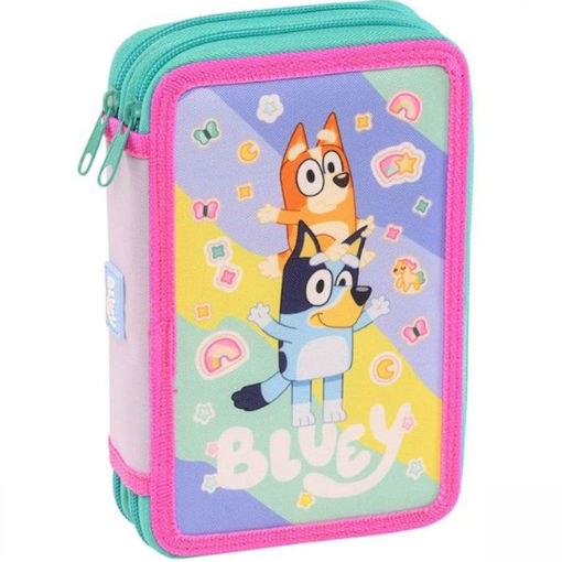 Εικόνα της Κασετίνα διπλή γεμάτη Graffiti Stickers Rain Bluey 250331