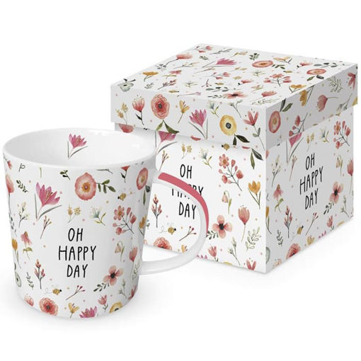 Εικόνα της Κεραμική Κούπα Paperproducts σε συσκευασία δώρου Λουλούδι "Oh Happy Day"