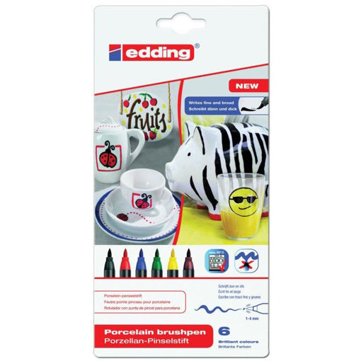 Εικόνα της Μαρκαδόροι πορσελάνης Edding 000 family 1-4mm 6τεμ.