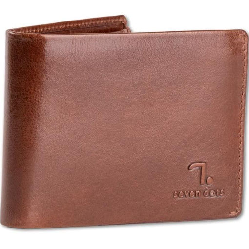 Εικόνα της Πορτοφόλι δερμάτινο 7.Dots Mercury Cognac 71-007