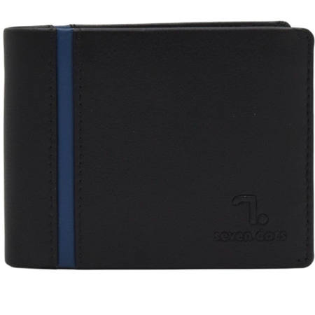 Εικόνα της Πορτοφόλι δερμάτινο 7.Dots Mars Black / Blue 71-007