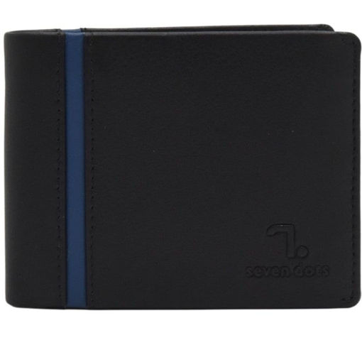 Εικόνα της Πορτοφόλι δερμάτινο 7.Dots Mars Black / Blue 71-007