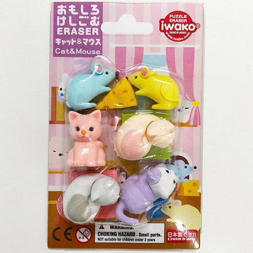 Εικόνα της Γόμα 3D Iwako Cat & Mouse Set ER-BRI072