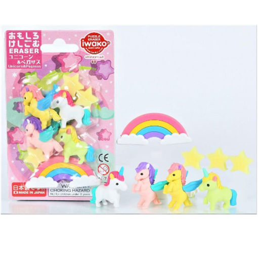 Εικόνα της Γόμα 3D Iwako Unicorn Set ER-BRI067