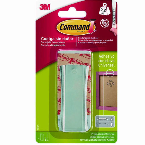 Γαντζάκι κάδρου Command 17047 πλαστικό ασημί Max 2.2Kg — EAN 4046719426645 — Lichnaribooks