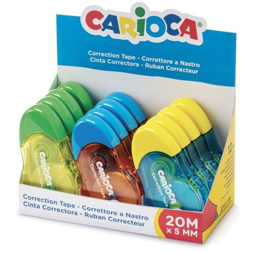 Εικόνα της Διορθωτική ταινία Carioca 5mmx20m 42094 ( 3 διαφορετκά χρώματα )