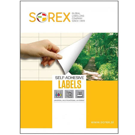 Εικόνα της Ετικέτες Sorex αυτοκόλλητες λευκές 70x29,7mm 070029