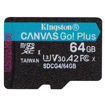 Εικόνα της Kingston microSDXC  Technology 64GB Canvas Go Plus Gen4 200MB/s A2 U3 V30 Card + Adapter KIN