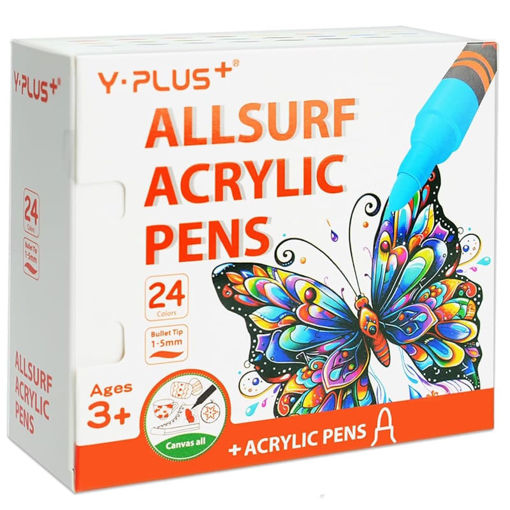 Εικόνα της Μαρκαδόροι Ακρυλικοί Y-Plus Allsurf Σετ 24 Χρωματων AP240200