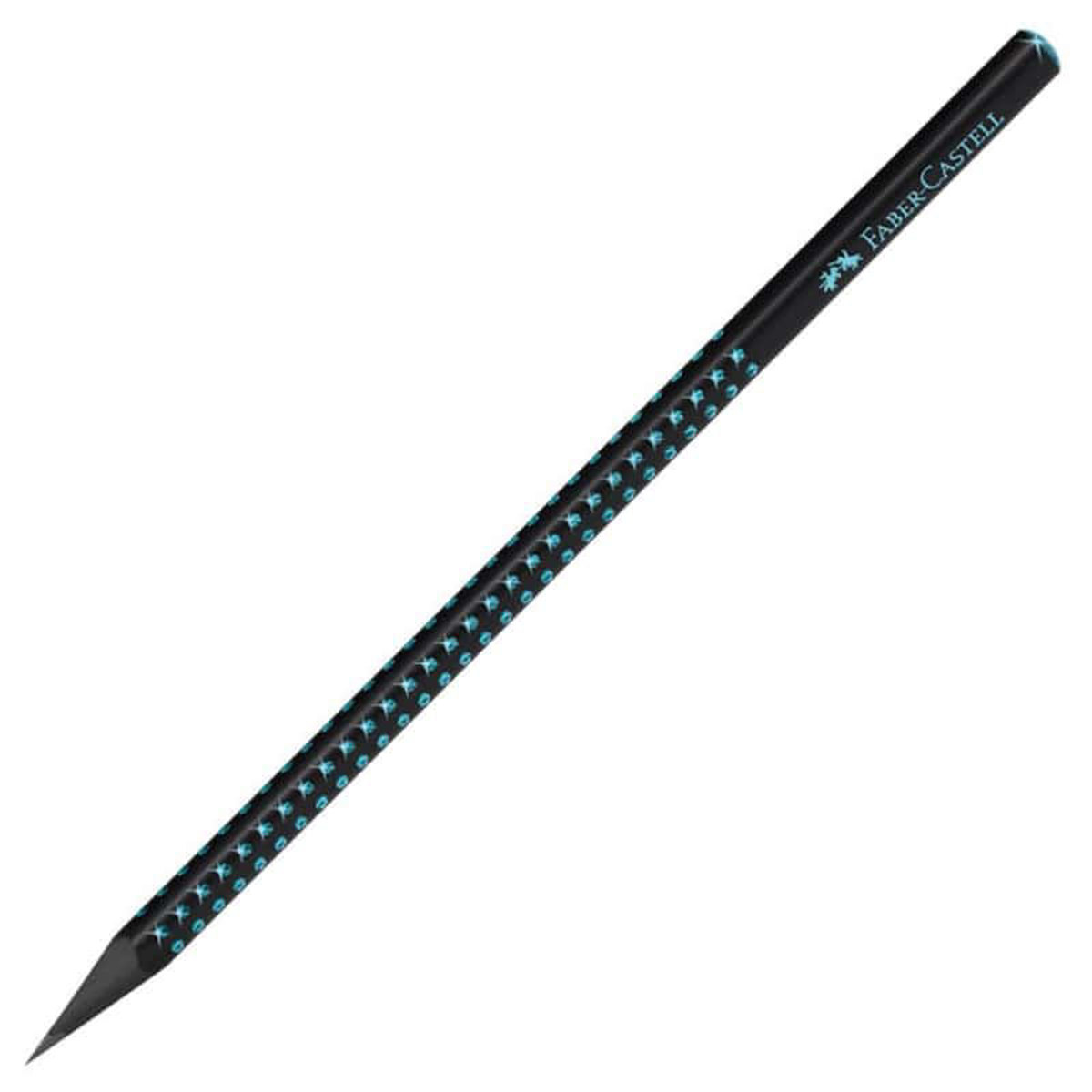 Εικόνα της Μολύβι Faber Castell Grip Sparkle Μαύρο-Γαλάζιο 118268
